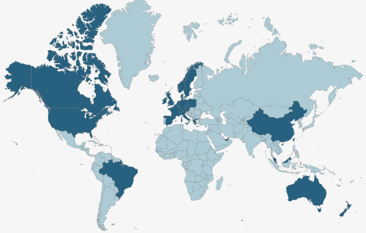 we sell to these countries-luxray lighting
