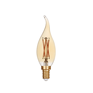 Dimmable E14 LED Bulbs C35 4W Tip Flame Amber - LUXRAY LIGHTING