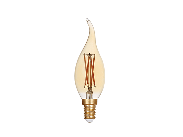 Dimmable E14 LED Bulbs C35 4W Tip Flame Amber - LUXRAY LIGHTING