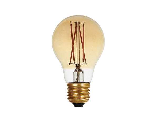 LED Filament Bulb A60 Amber 12W Dim - LUXRAY LIGHTING