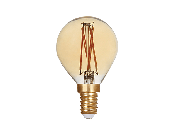LED Mini Golf Bulb E14 Amber 4W - LUXRAY LIGHTING