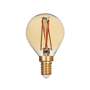 LED Mini Golf Bulb E14 Amber 4W - LUXRAY LIGHTING