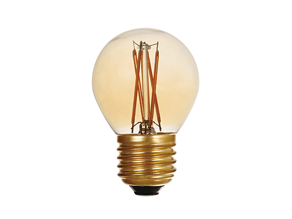 LED Mini Golf Bulb E27 Amber 4W - LUXRAY LIGHTING