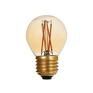 LED Mini Golf Bulb E27 Amber 4W - LUXRAY LIGHTING