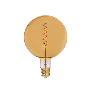 LED Spiral Filament G200 E27 Dimmable Amber - LUXRAY LIGHTING