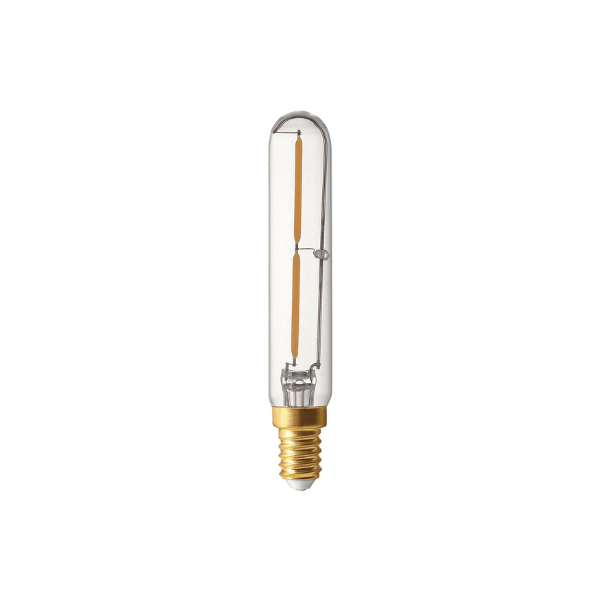 t20-clear-deco-led-filament-tube-e14 Clear T20 decorative LED filament tube bulb, short deco tube, E14 base