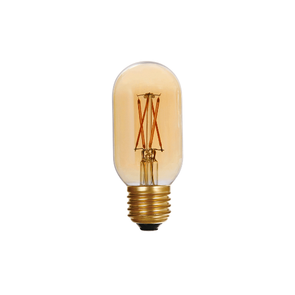 t45-amber-led-filament-tube-e27 Amber T45 LED filament tubular bulb, E27 base, vintage glass tube