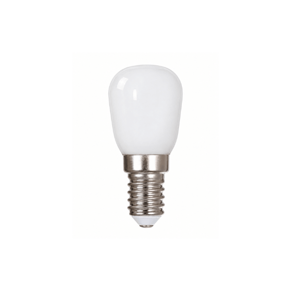ST26 frosted LED fridge bulb, E14 base, opal diffusion